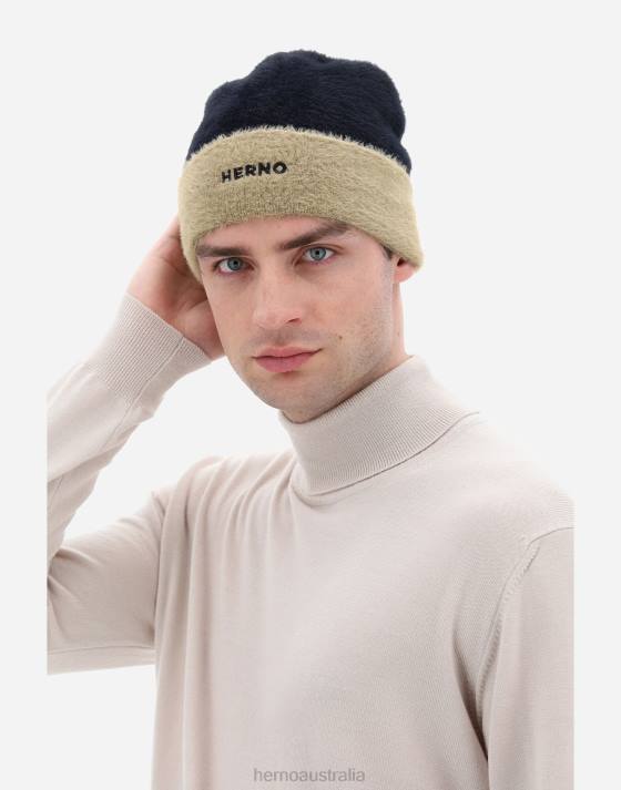 FLUFFY KNIT BEANIE Herno Men Black 2L0H716 Accessories