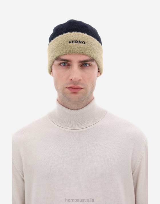 FLUFFY KNIT BEANIE Herno Men Black 2L0H716 Accessories