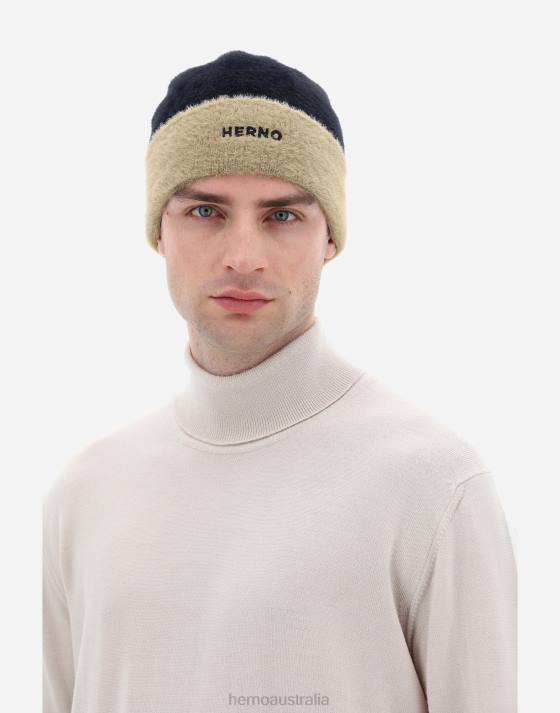 FLUFFY KNIT BEANIE Herno Men Black 2L0H716 Accessories