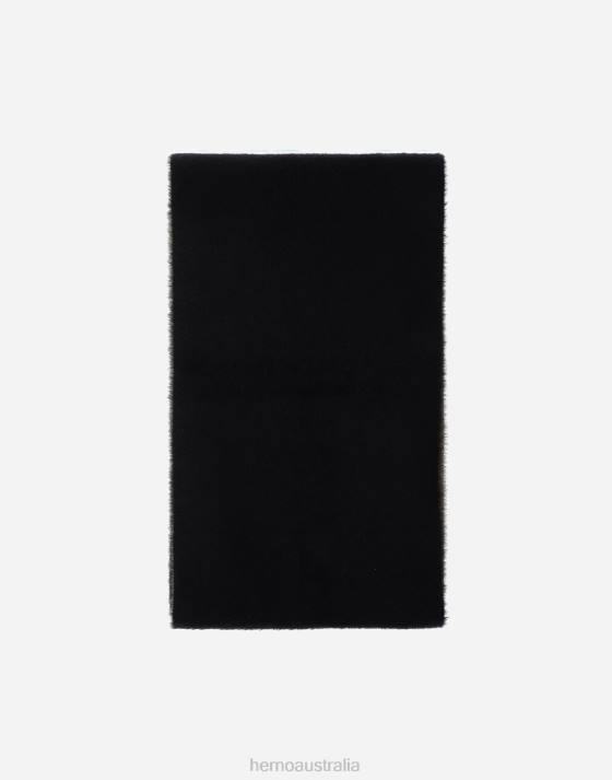 FLUFFY KNIT SCARF Herno Men Black 2L0H524 Accessories