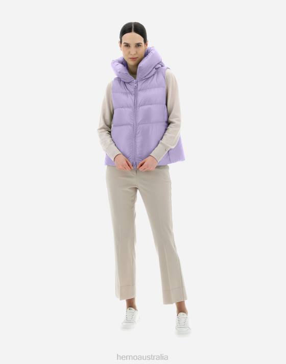 GLOBE SLEEVELESS JACKET FAST5DEGRADABLE Herno Women Slate/Wisteria 2L0H304 Outerwear