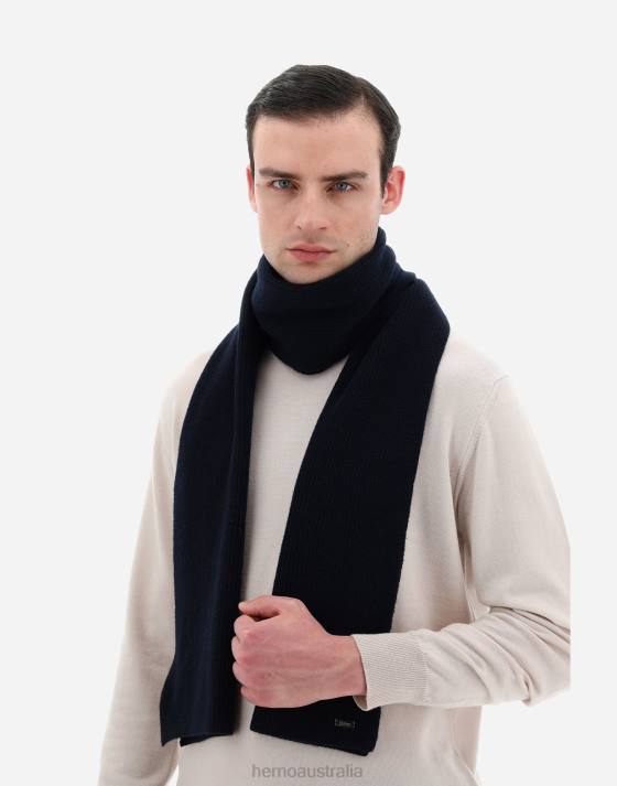 INFINITY BASIC SCARF Herno Men Navy Blue 2L0H571 Accessories