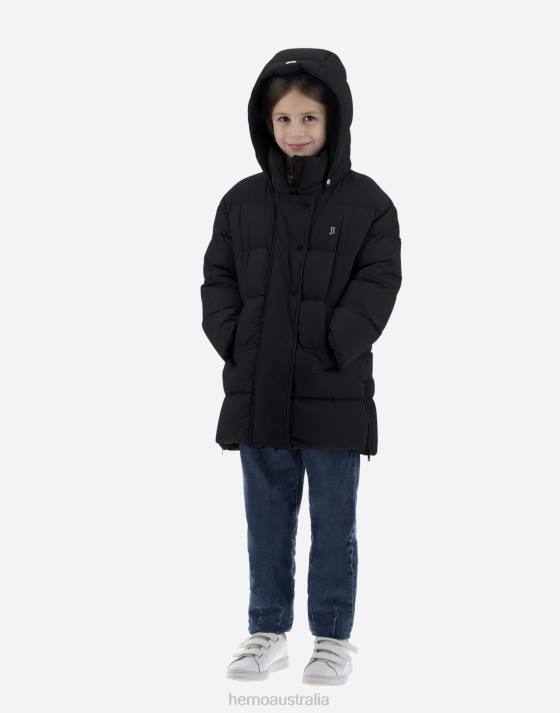 JACKET IN NYLON CHAMONIX Herno Kids Black Espresso 2L0H840 Outerwear