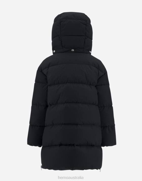 JACKET IN NYLON CHAMONIX Herno Kids Black Espresso 2L0H840 Outerwear