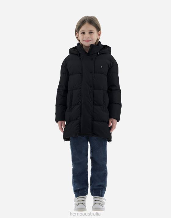 JACKET IN NYLON CHAMONIX Herno Kids Black Espresso 2L0H840 Outerwear