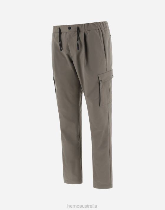 KEYSTONE CARGO TROUSERS Herno Men Dark Taupe 2L0H649 Clothing