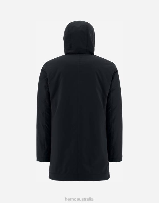 KEYSTONE PARKA WITH SYNTHETIC FABRIC LINING Herno Men Black 2L0H717 Outerwear