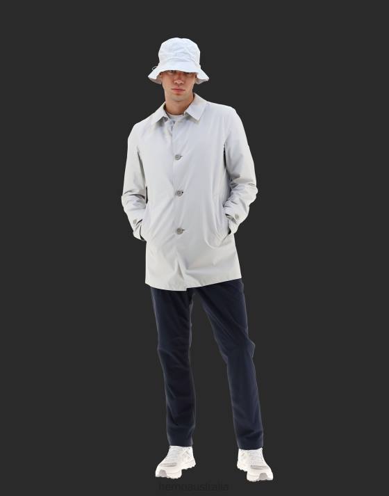 LAMINAR 2LAYER GORE-TEX RAINCOAT WITH BUCKET HAT Herno Men White 2L0H794 Outerwear