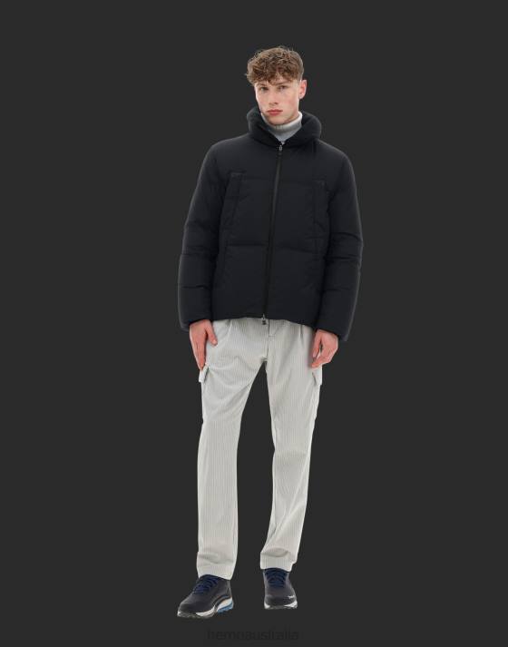 LAMINAR BOMBER JACKET IN GORE-TEX INFINIUM WINDSTOPPER AND TEDDY TECH Herno Men Black 2L0H573 Outerwear