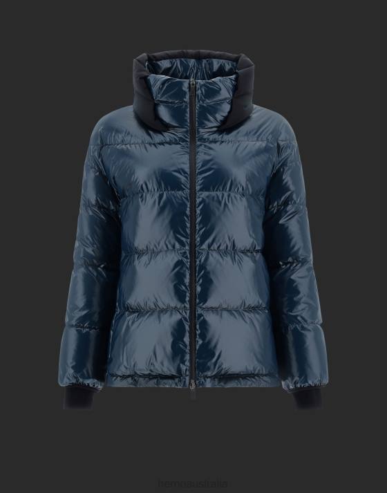 LAMINAR CAPE IN GLAZED RIPSTOP 2L AND GORE-TEX INFINIUM WINDSTOPPER Herno Women Indian Blue 2L0H81 Outerwear