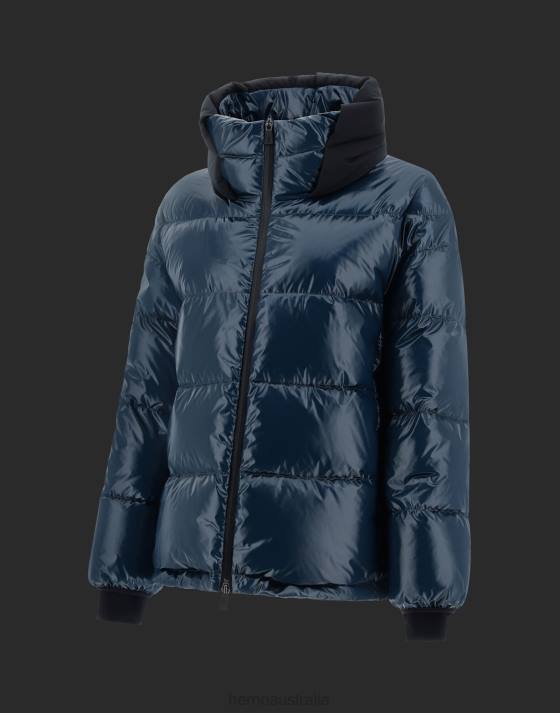 LAMINAR CAPE IN GLAZED RIPSTOP 2L AND GORE-TEX INFINIUM WINDSTOPPER Herno Women Indian Blue 2L0H81 Outerwear