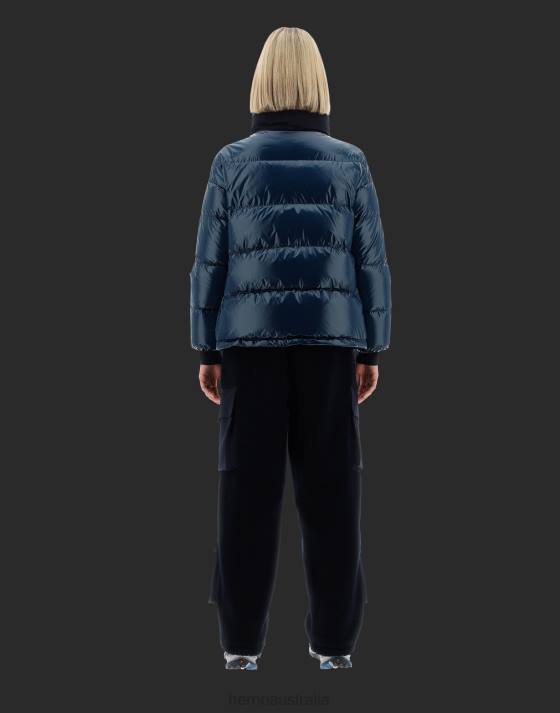 LAMINAR CAPE IN GLAZED RIPSTOP 2L AND GORE-TEX INFINIUM WINDSTOPPER Herno Women Indian Blue 2L0H81 Outerwear