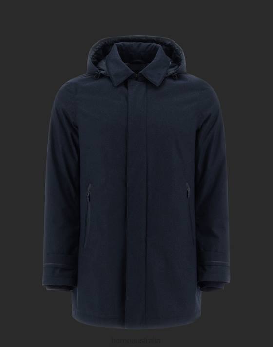 LAMINAR CARCOAT IN CROPP RIVER Herno Men Blue 2L0H544 Outerwear