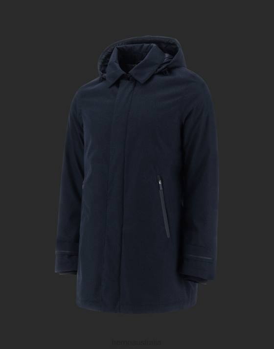 LAMINAR CARCOAT IN CROPP RIVER Herno Men Blue 2L0H544 Outerwear