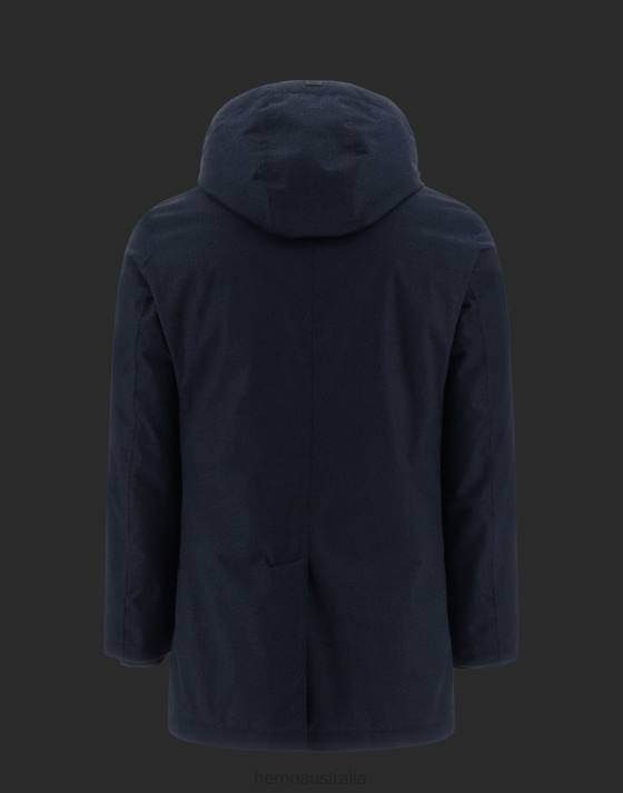 LAMINAR CARCOAT IN CROPP RIVER Herno Men Blue 2L0H544 Outerwear