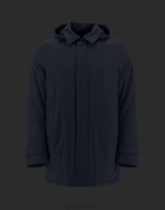 LAMINAR CARCOAT IN GORE-TEX Herno Men Dark Blue 2L0H655 Outerwear