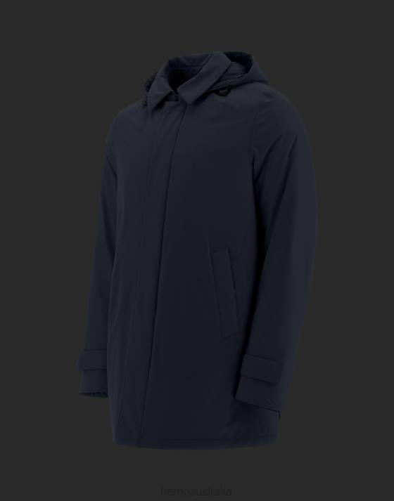 LAMINAR CARCOAT IN GORE-TEX Herno Men Dark Blue 2L0H655 Outerwear