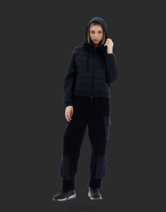 LAMINAR CARDIGAN IN TECHNO SOFT SWEATER AND GORE-TEX INFINIUM WINDSTOPPER Herno Women Dark Blue 2L0H107 Clothing