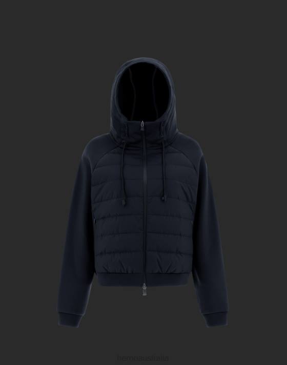 LAMINAR CARDIGAN IN TECHNO SOFT SWEATER AND GORE-TEX INFINIUM WINDSTOPPER Herno Women Dark Blue 2L0H107 Clothing