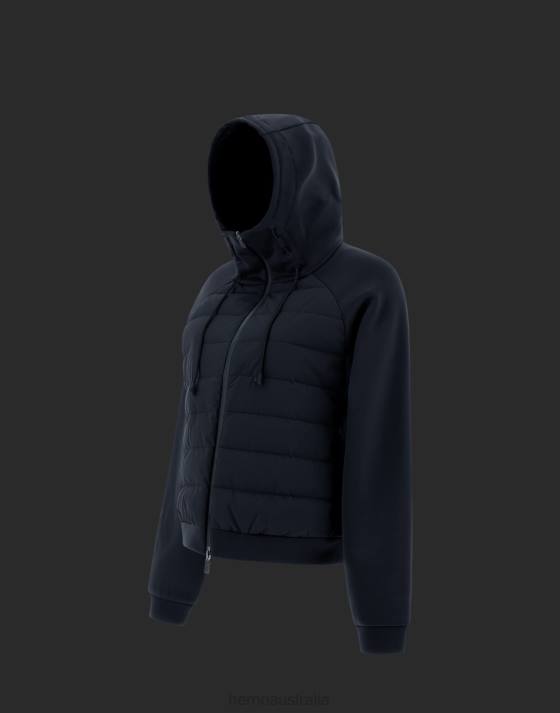 LAMINAR CARDIGAN IN TECHNO SOFT SWEATER AND GORE-TEX INFINIUM WINDSTOPPER Herno Women Dark Blue 2L0H107 Clothing