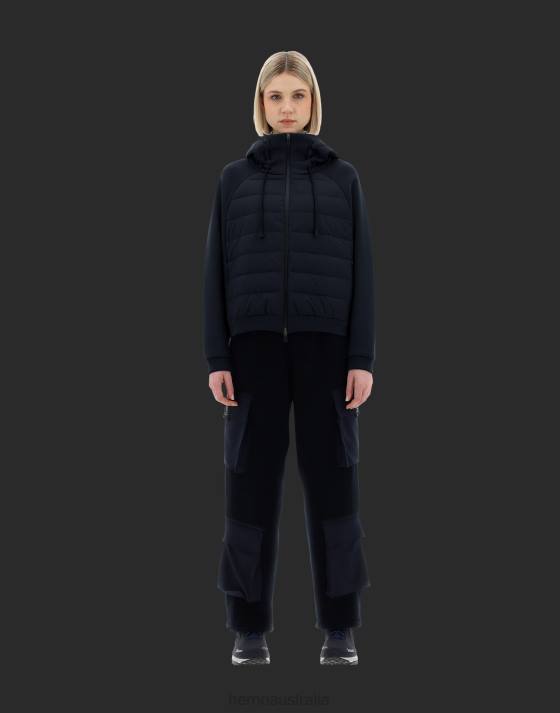 LAMINAR CARDIGAN IN TECHNO SOFT SWEATER AND GORE-TEX INFINIUM WINDSTOPPER Herno Women Dark Blue 2L0H107 Clothing