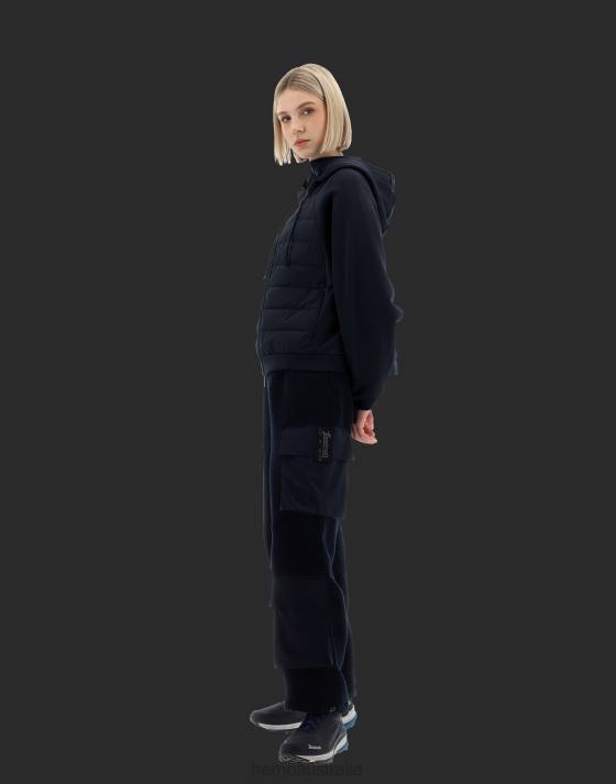 LAMINAR CARDIGAN IN TECHNO SOFT SWEATER AND GORE-TEX INFINIUM WINDSTOPPER Herno Women Dark Blue 2L0H107 Clothing