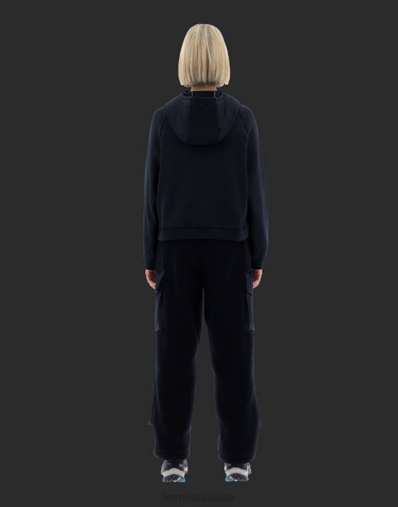 LAMINAR CARDIGAN IN TECHNO SOFT SWEATER AND GORE-TEX INFINIUM WINDSTOPPER Herno Women Dark Blue 2L0H107 Clothing