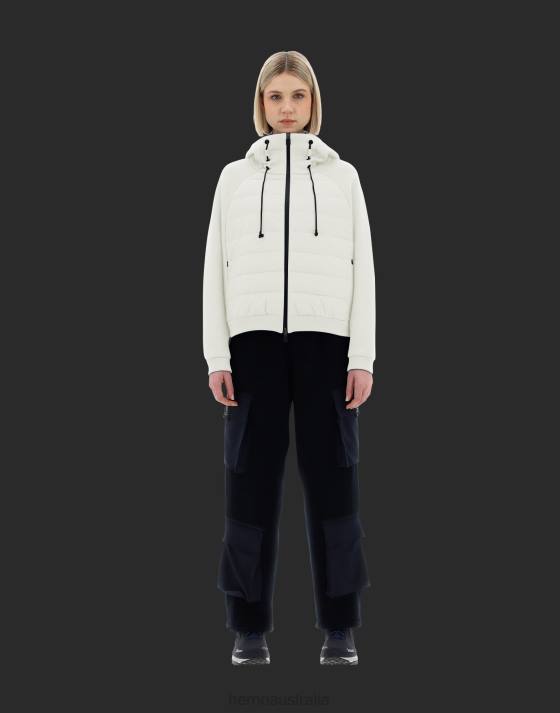 LAMINAR CARDIGAN IN TECHNO SOFT SWEATER AND GORE-TEX INFINIUM WINDSTOPPER Herno Women Ice 2L0H361 Clothing