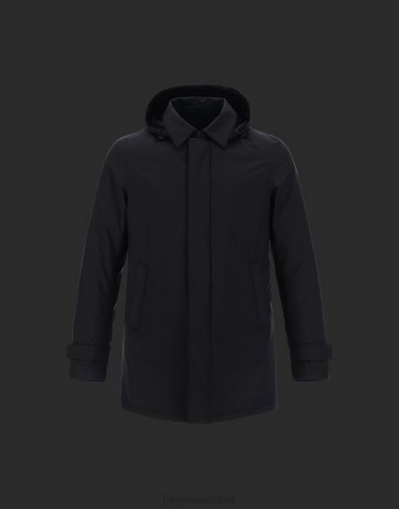 LAMINAR GORE-TEX 2LAYER CARCOAT Herno Men Black 2L0H620 Outerwear