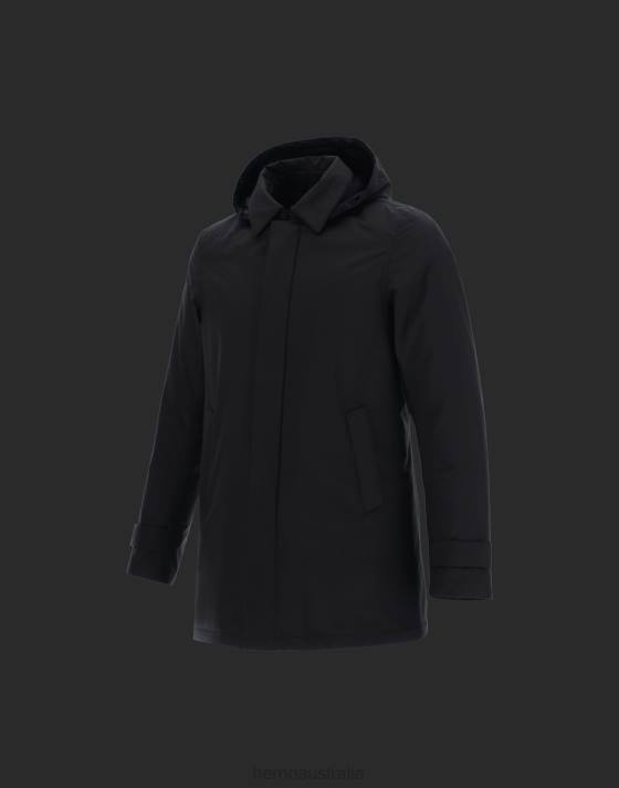 LAMINAR GORE-TEX 2LAYER CARCOAT Herno Men Black 2L0H620 Outerwear