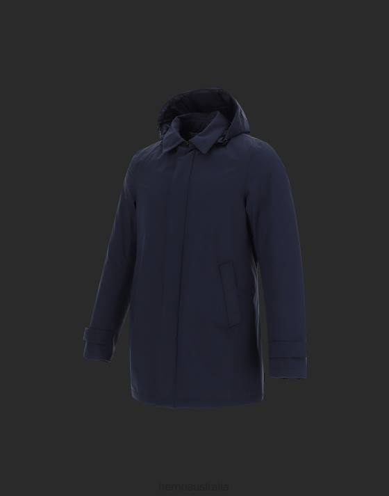 LAMINAR GORE-TEX 2LAYER CARCOAT Herno Men Blue 2L0H643 Outerwear