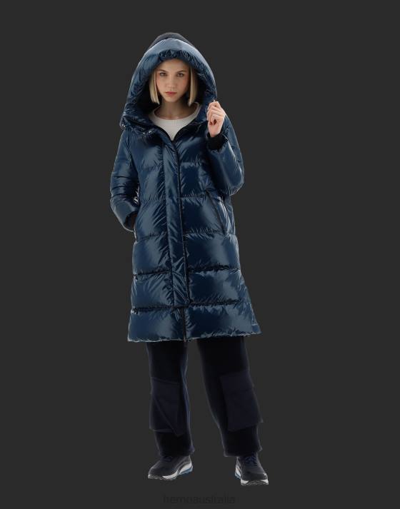 LAMINAR PARKA IN GLAZED RIPSTOP 2L AND GORE-TEX INFINIUM WINDSTOPPER Herno Women Indian Blue 2L0H242 Outerwear