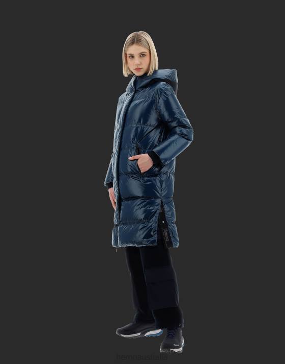 LAMINAR PARKA IN GLAZED RIPSTOP 2L AND GORE-TEX INFINIUM WINDSTOPPER Herno Women Indian Blue 2L0H242 Outerwear