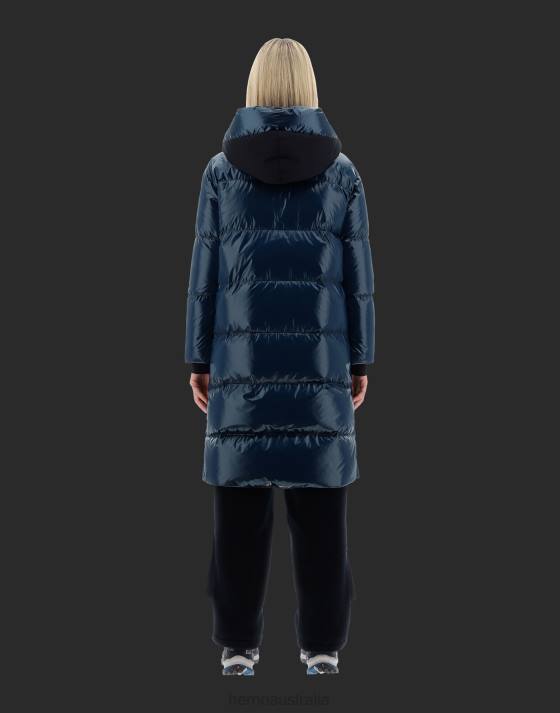 LAMINAR PARKA IN GLAZED RIPSTOP 2L AND GORE-TEX INFINIUM WINDSTOPPER Herno Women Indian Blue 2L0H242 Outerwear