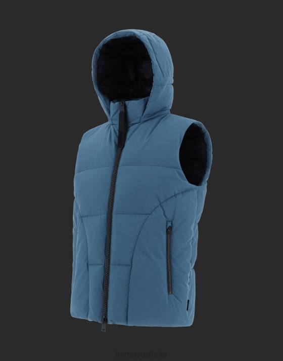 LAMINAR SLEEVELESS JACKET IN GORE-TEX INFINIUM WINDSTOPPER Herno Men Indian Blue 2L0H745 Outerwear