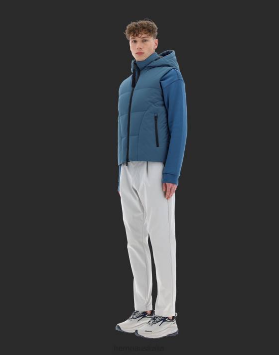 LAMINAR SLEEVELESS JACKET IN GORE-TEX INFINIUM WINDSTOPPER Herno Men Indian Blue 2L0H745 Outerwear