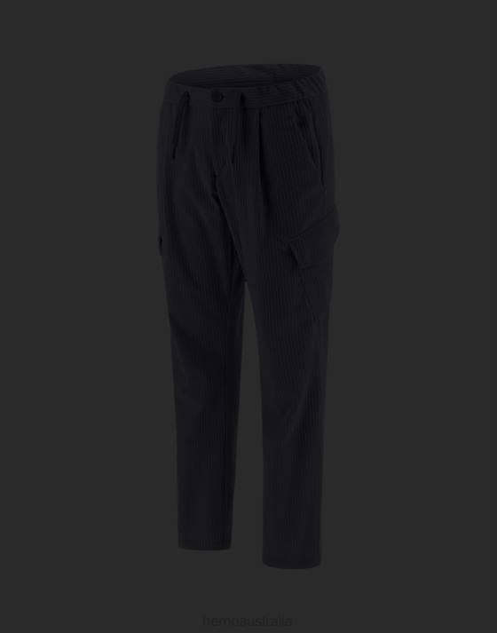 LAMINAR TROUSERS IN PRO VELVET Herno Men Black 2L0H585 Clothing