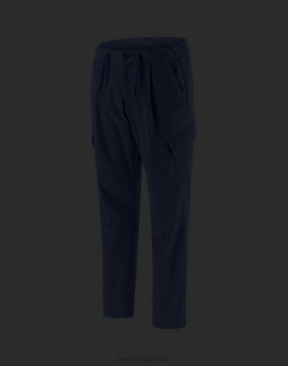 LAMINAR TROUSERS IN PRO VELVET Herno Men Blue 2L0H654 Clothing