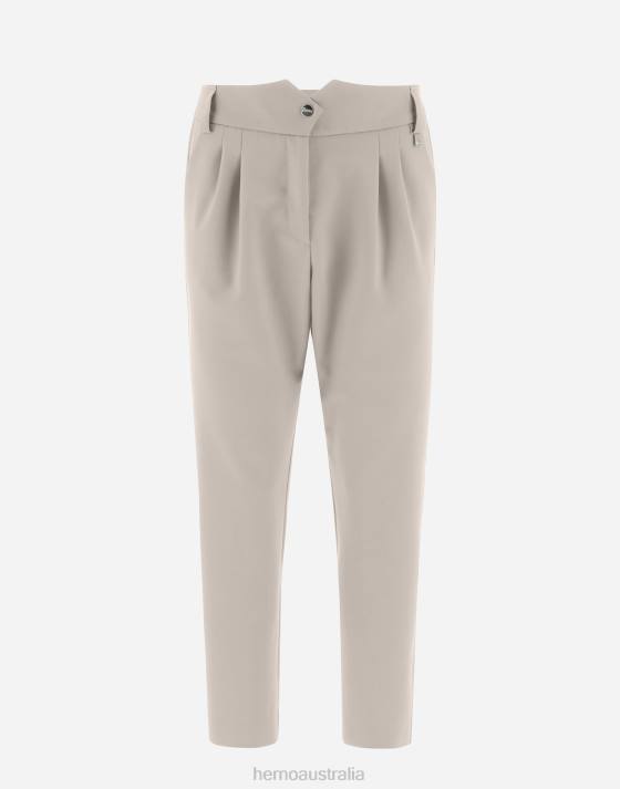 LIGHT WOOL STRETCH TROUSERS Herno Women Chantilly 2L0H168 Clothing