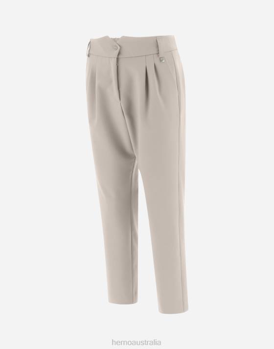 LIGHT WOOL STRETCH TROUSERS Herno Women Chantilly 2L0H168 Clothing