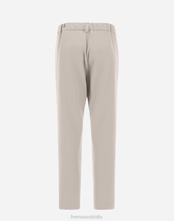 LIGHT WOOL STRETCH TROUSERS Herno Women Chantilly 2L0H168 Clothing