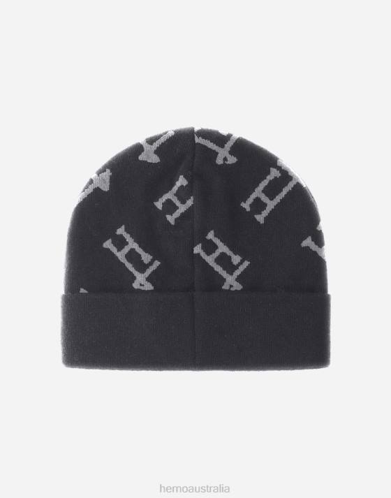 MONOGRAM BEANIE Herno Men Dark Grey 2L0H563 Accessories