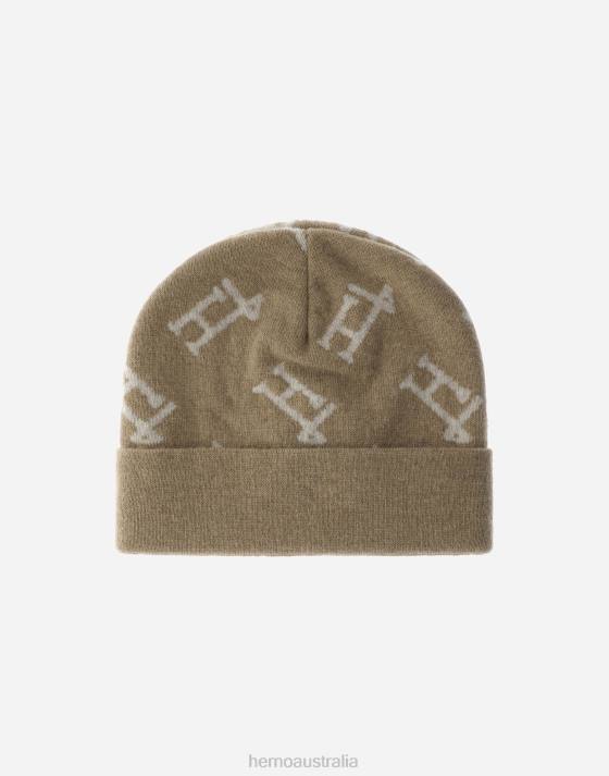 MONOGRAM BEANIE Herno Women Camel 2L0H423 Accessories