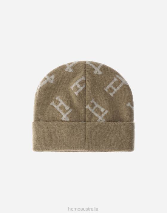 MONOGRAM BEANIE Herno Women Camel 2L0H423 Accessories