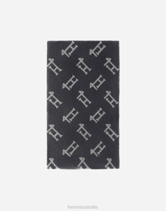 MONOGRAM SCARF Herno Men Dark Grey 2L0H546 Accessories