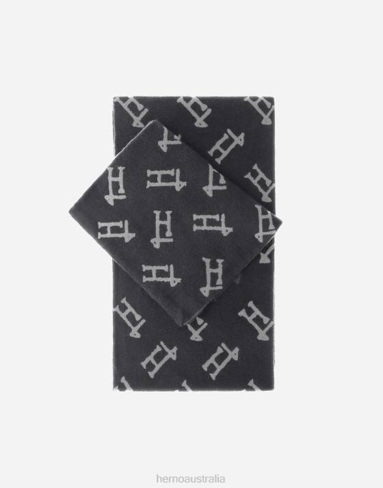 MONOGRAM SCARF Herno Men Dark Grey 2L0H546 Accessories