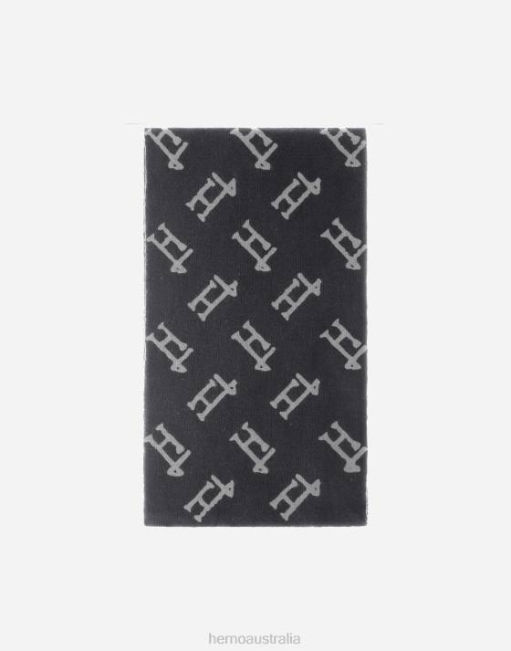 MONOGRAM SCARF Herno Men Dark Grey 2L0H546 Accessories