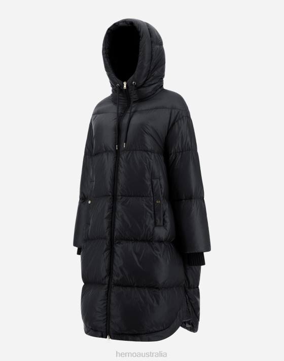 NYLON ULTRALIGHT PARKA Herno Women Black 2L0H211 Outerwear