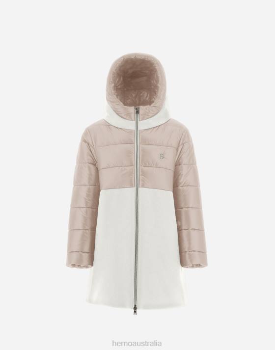 PARKA IN ECOWOOL AND NYLON ULTRALIGHT Herno Kids Chantilly 2L0H831 Outerwear