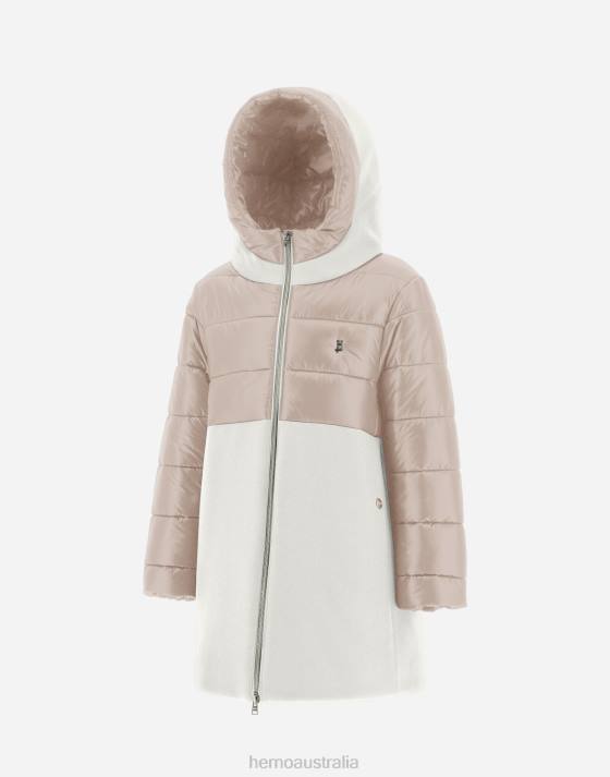 PARKA IN ECOWOOL AND NYLON ULTRALIGHT Herno Kids Chantilly 2L0H831 Outerwear